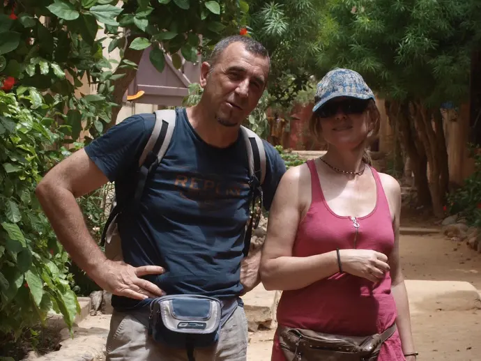 Patricia y Mateo en Goré, Dakar