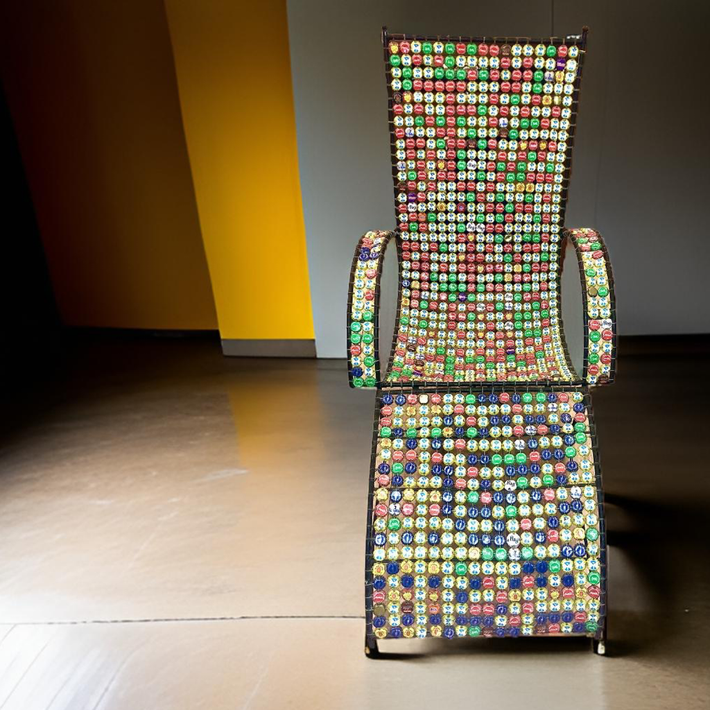 Senegal bottle caps chair