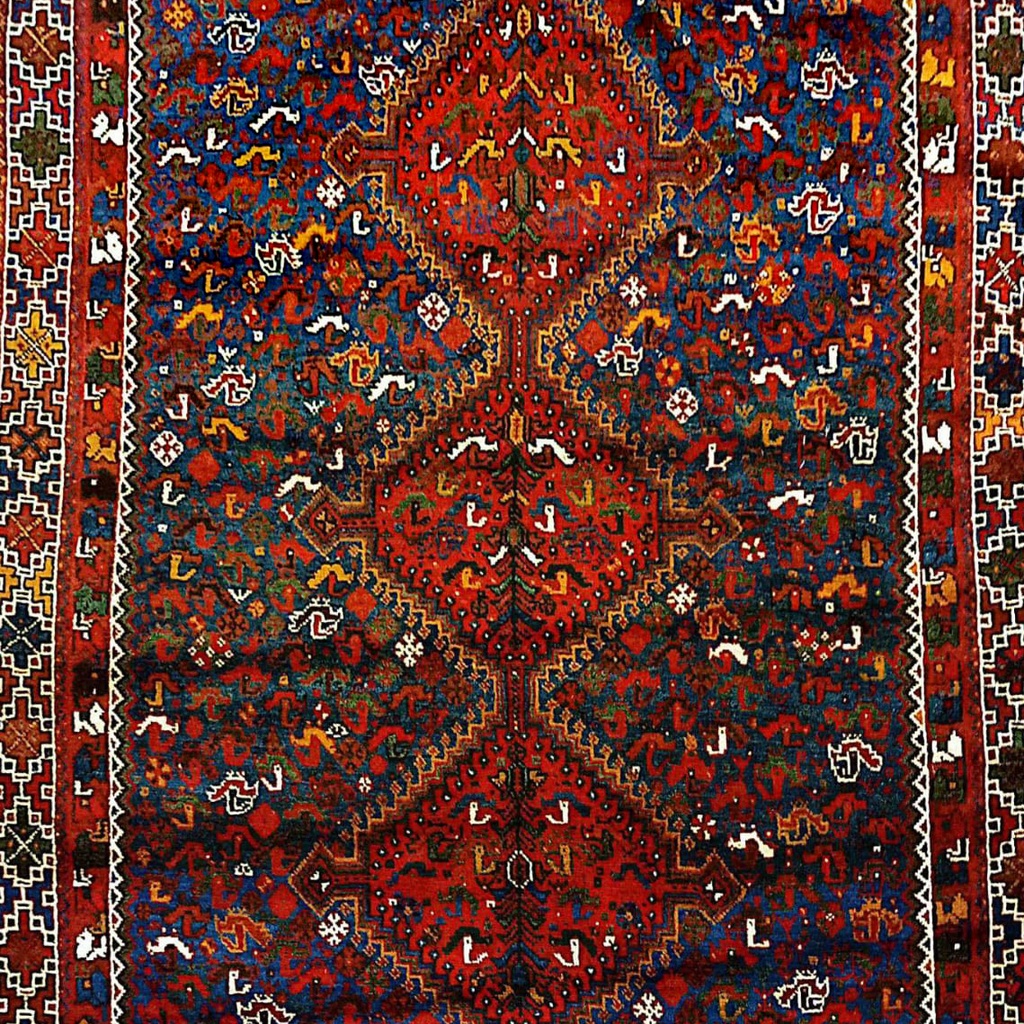 Alfombra persa Fars Gabbesh, 202x156cm. (col. Bentley)